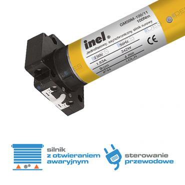 Silnik do bram INEL GM59M 140Nm N-140 NHK Awaryjne Otwieranie