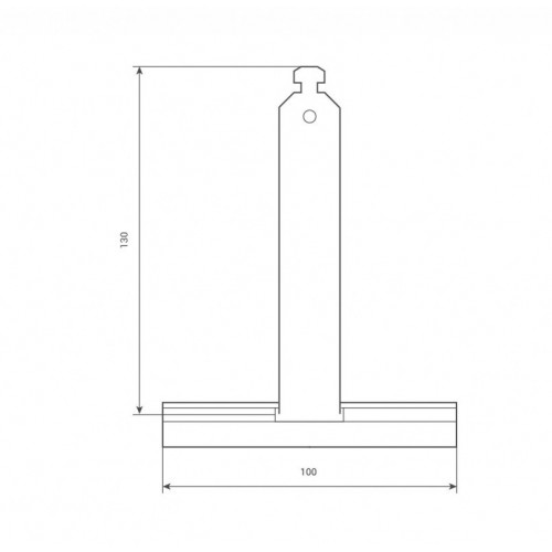 Wieszak do rolet z filcem 130mm