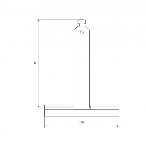 Wieszak do rolet z filcem 150mm